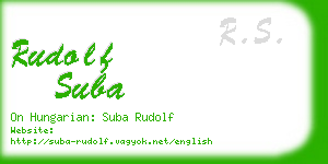 rudolf suba business card